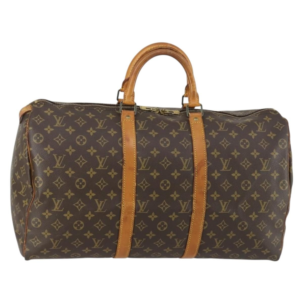 Louis Vuitton Keepall Monogram Canvas Brown Canvas Travel Bag Bag (Pre-Owned)