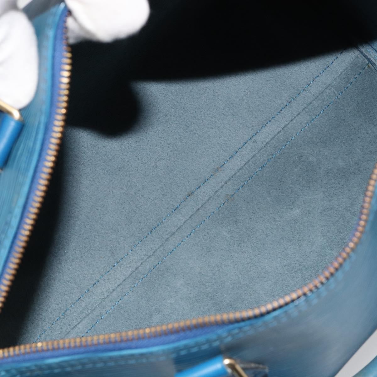 Louis Vuitton Speedy Epi Leather Blue Leather Handbag (Pre-Owned)