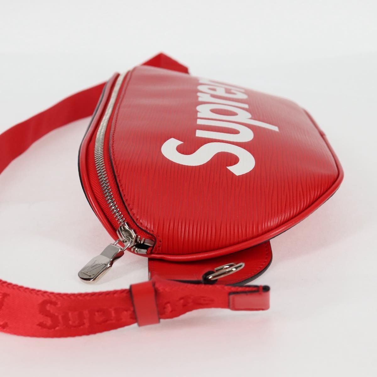 Louis Vuitton Louis Vuitton X Supreme Waist Epi Leather Red Leather Clutche & Pouche Bag (Pre-Owned)