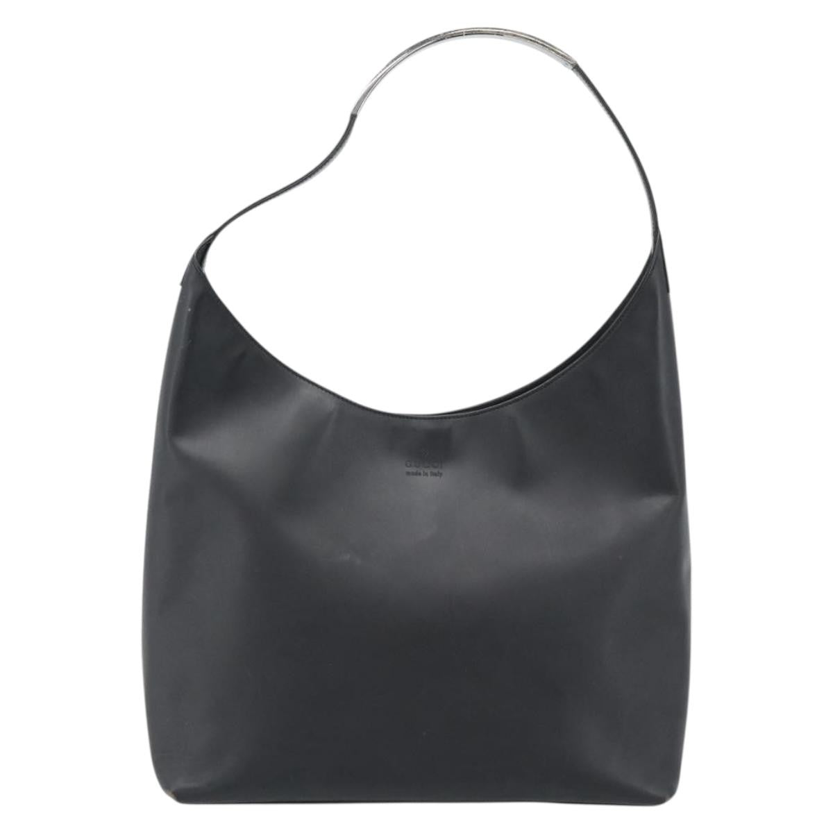 Gucci Shoulder Leather Black Leather Shoulder Bag Bag (Pre-Owned)