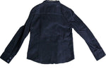 Gucci Kids Blue Cotton With Ruffled Detail Long Sleeve Top Shirt (Size 4)