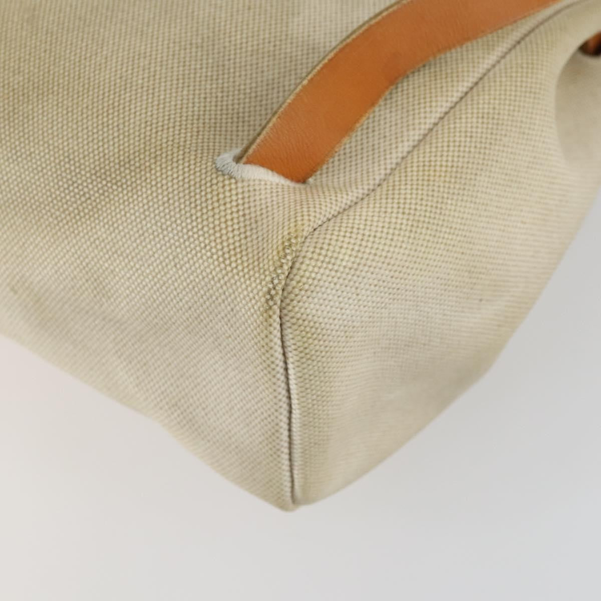 Hermes Herbag A Dos Toile Beige Canvas Backpack Bag (Pre-Owned)