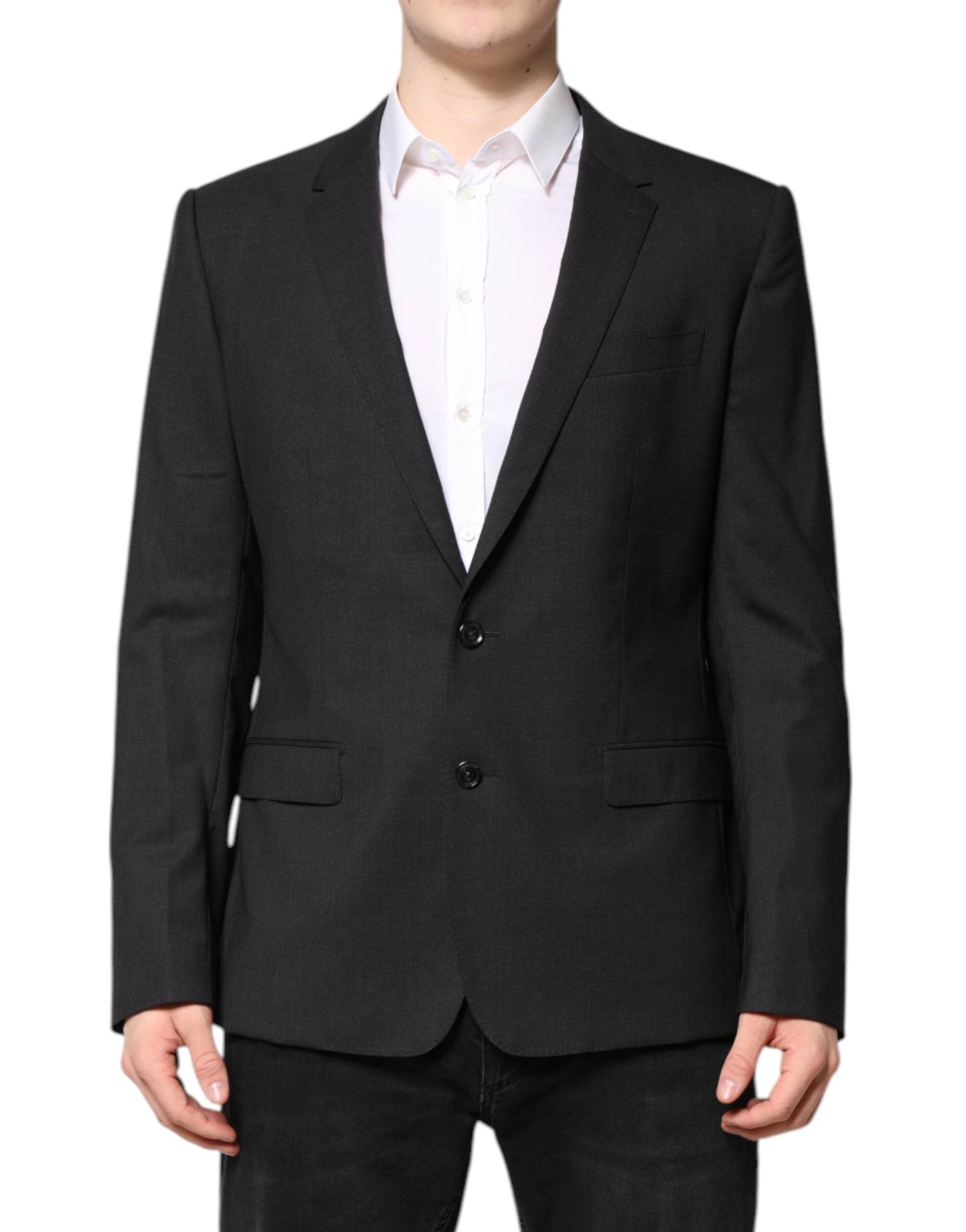 Dolce & Gabbana Dark Gray MARTINI Single Breasted Men's Jacket