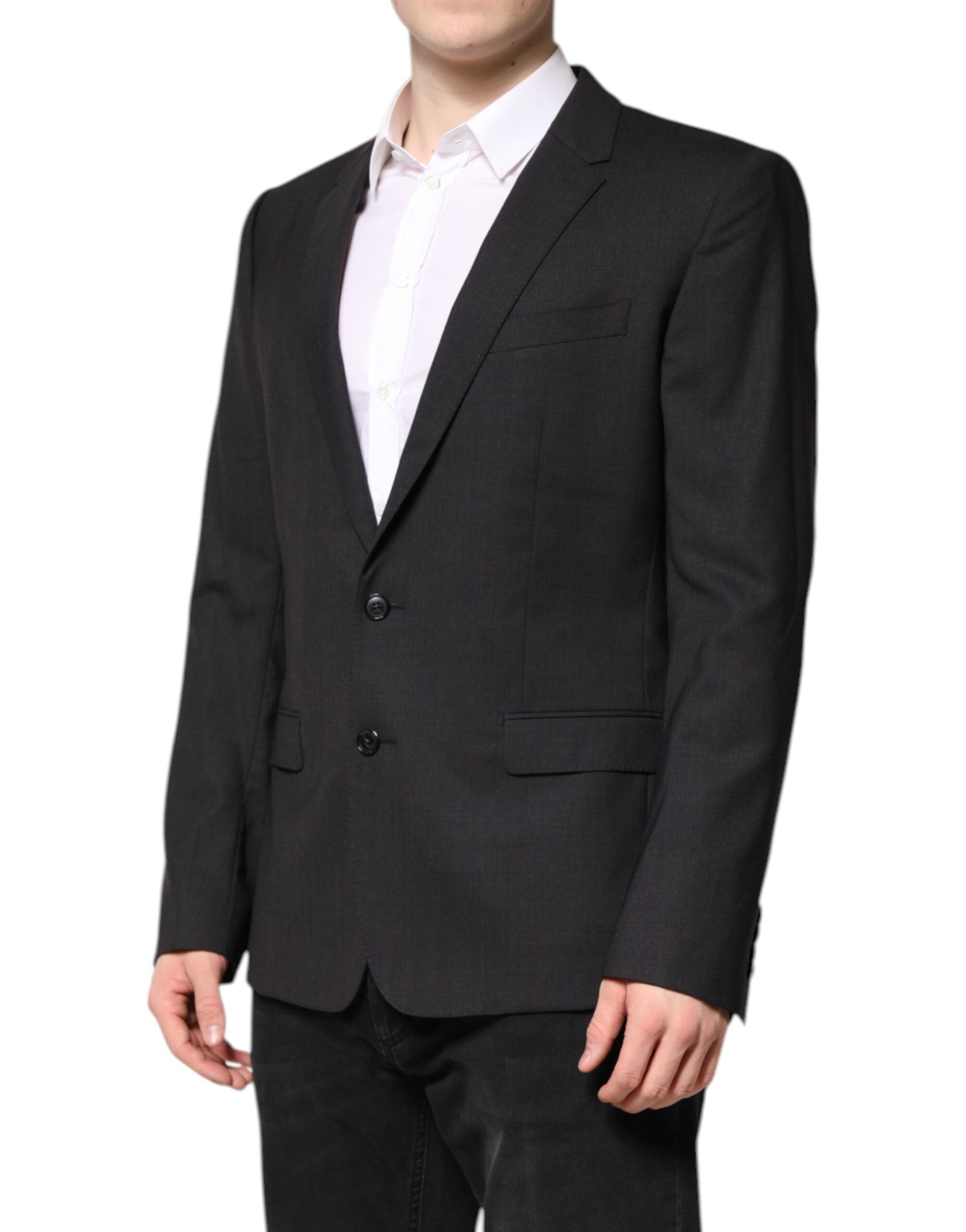 Dolce & Gabbana Dark Gray MARTINI Single Breasted Men's Jacket
