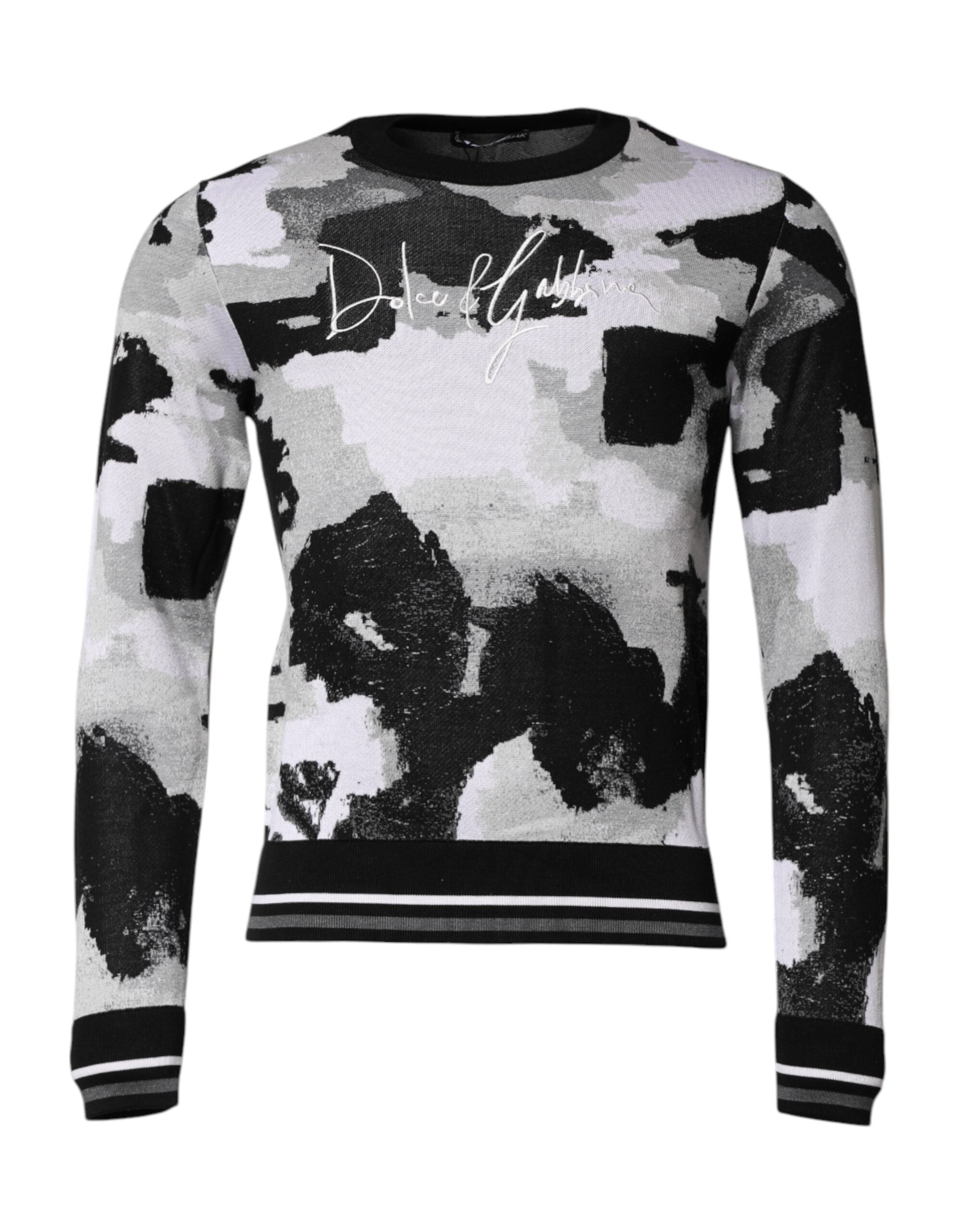 Dolce & Gabbana Multicolor Logo Crew Neck Pullover Men's Sweater (Pre-Owned)