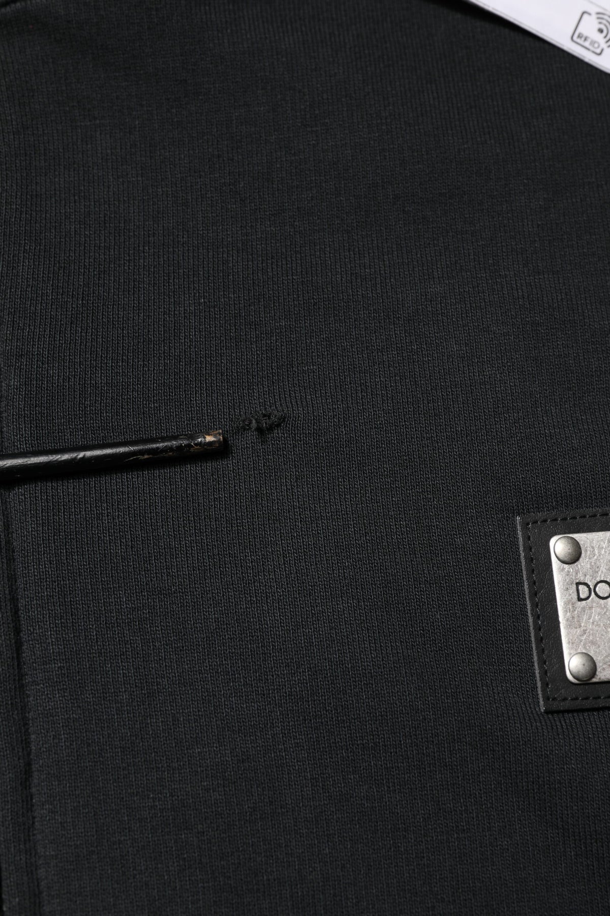 Dolce & Gabbana Black Logo Full Zip Hooded Men Sweatshirt Men's Sweater (Pre-Owned)