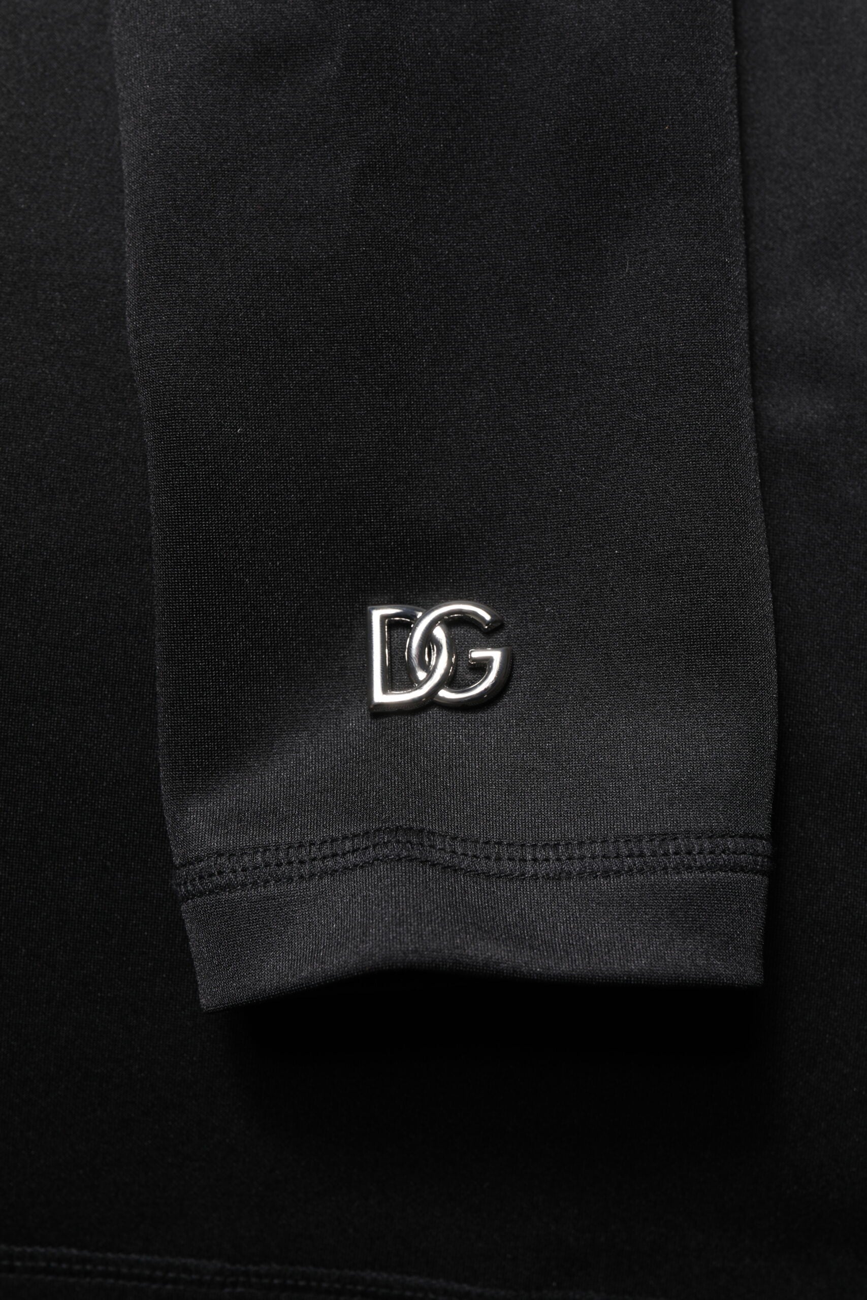 Dolce & Gabbana Black Polyester Turtleneck Pullover Men's Sweater