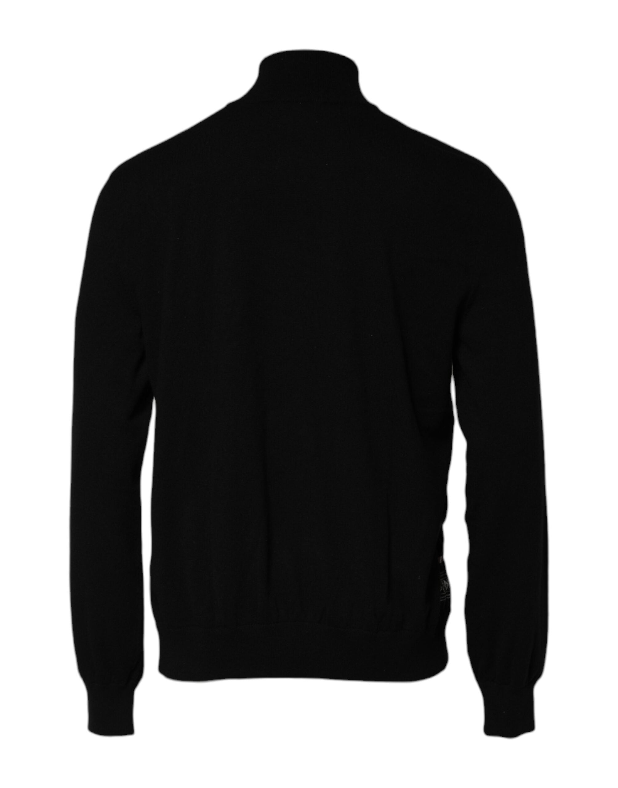 Dolce & Gabbana Black White Bandana Print Full Zip Men's Sweater