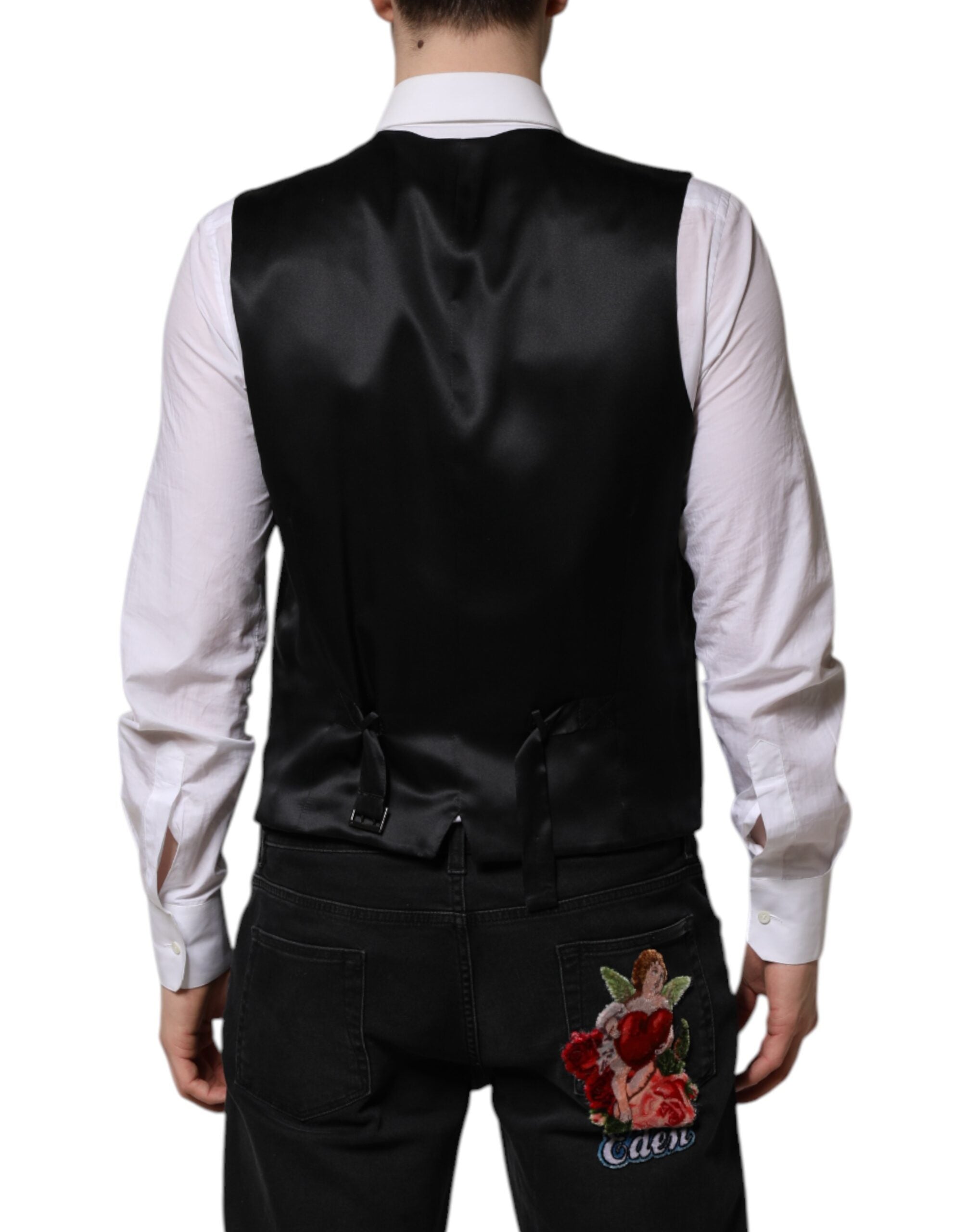 Dolce & Gabbana Dark Brown Dress Formal Men Waistcoat Men's Vest