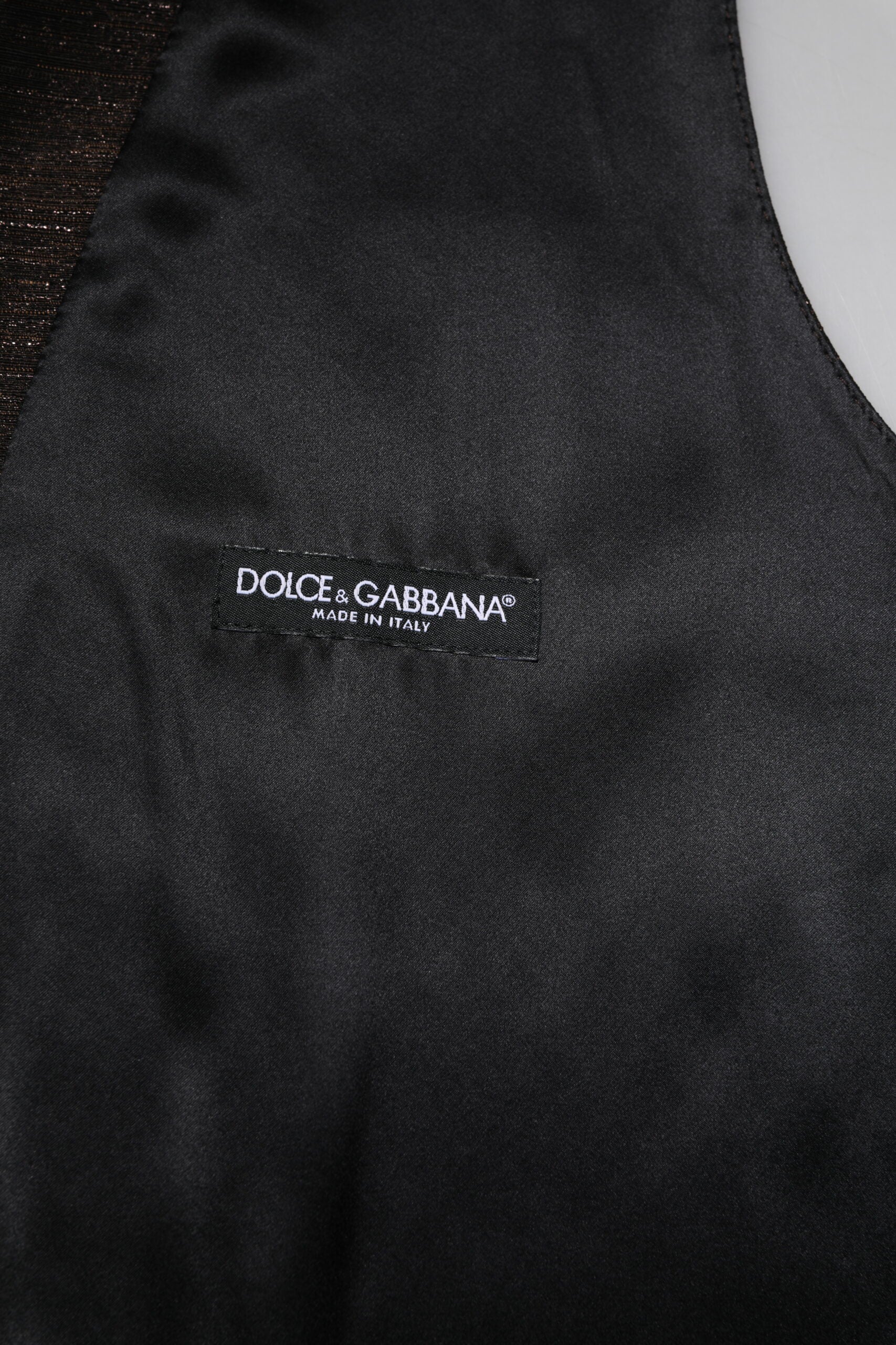 Dolce & Gabbana Dark Brown Dress Formal Men Waistcoat Men's Vest
