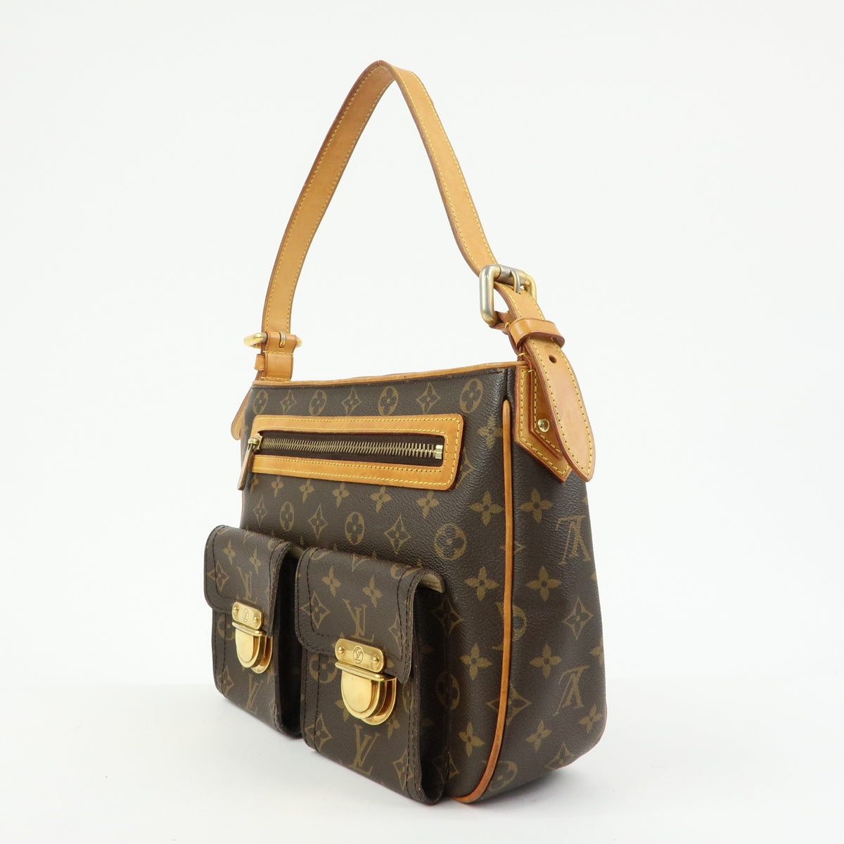 Louis Vuitton Hudson Monogram Canvas Brown Canvas Handbag (Pre-Owned)