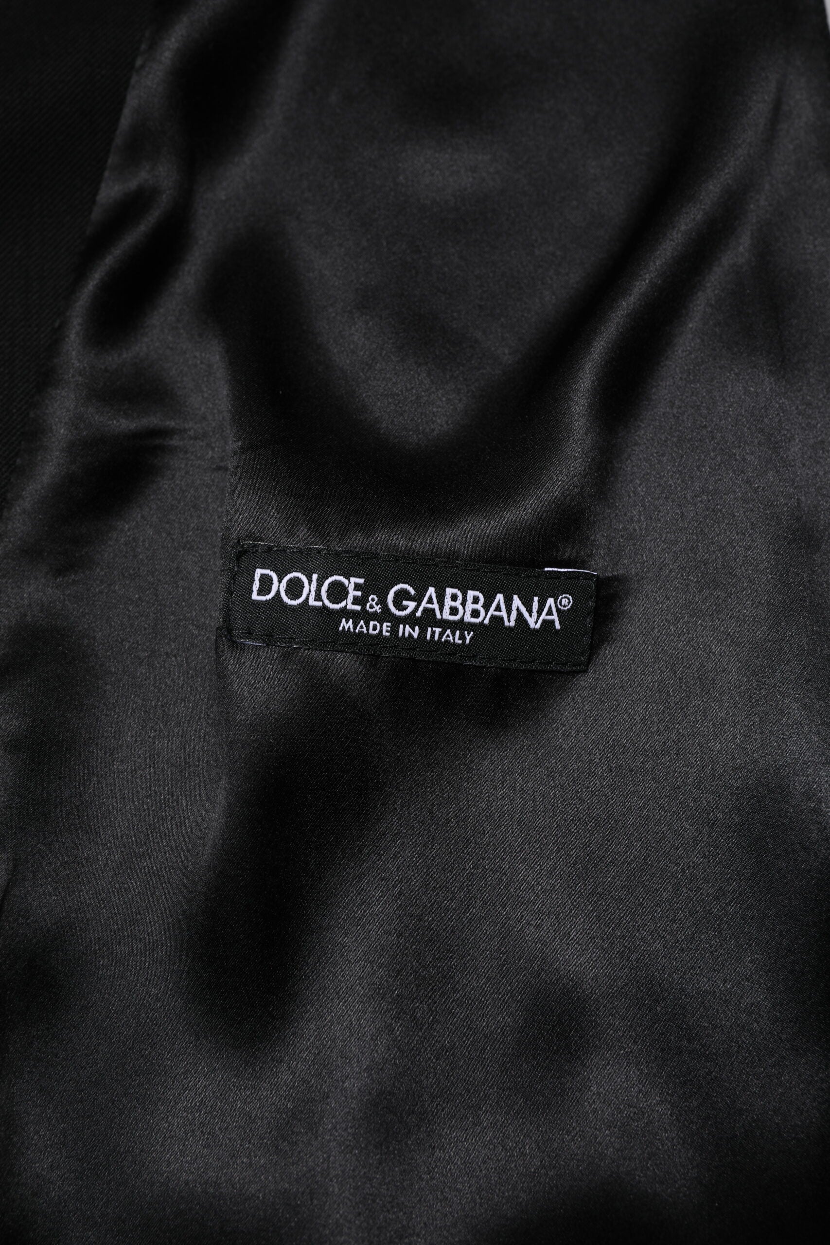 Dolce & Gabbana Black Wool Dress Formal Men Waistcoat Men's Vest