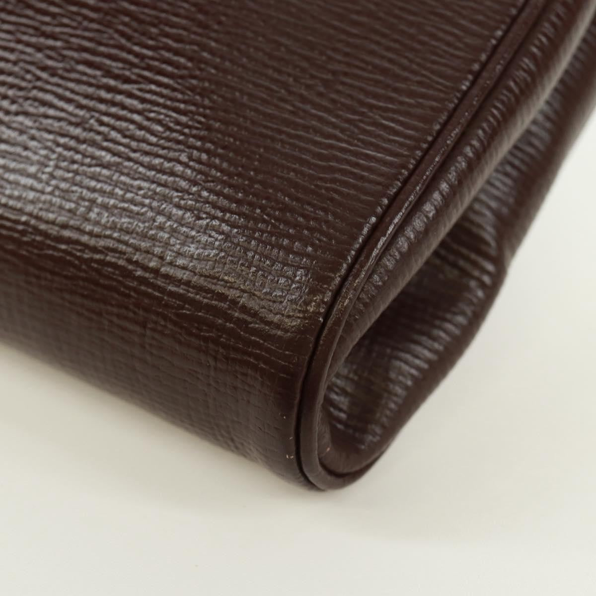 Celine Circle Logo Leather Brown Leather Shoulder Bag Bag (Pre-Owned)