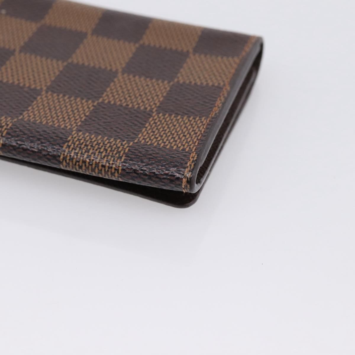 Louis Vuitton Business Card Case Damier Brown Canvas Card Holders Accessory (Pre-Owned)