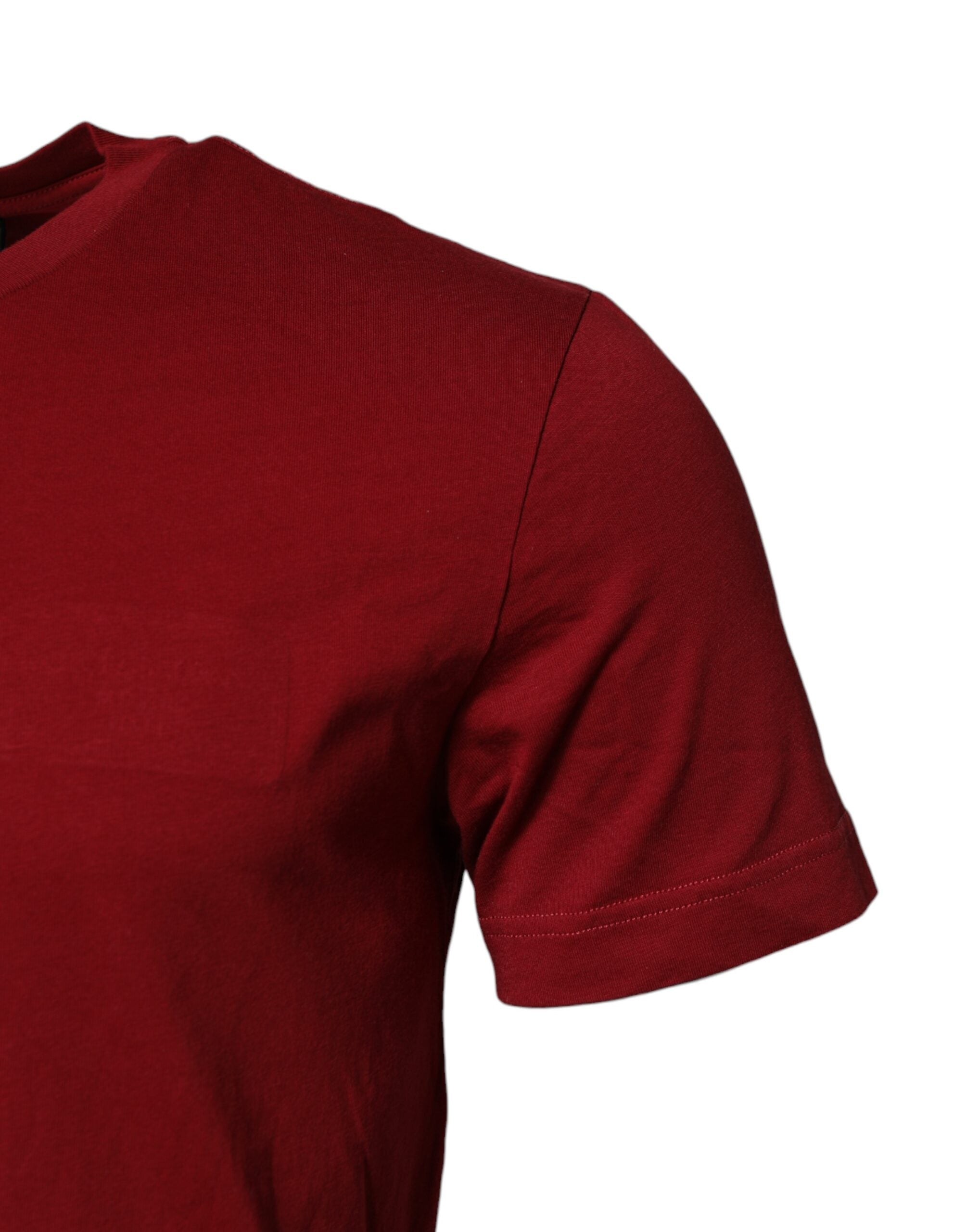Dolce & Gabbana Red Cotton Short Sleeves Crew Neck Men's T-shirt (Pre-Owned)