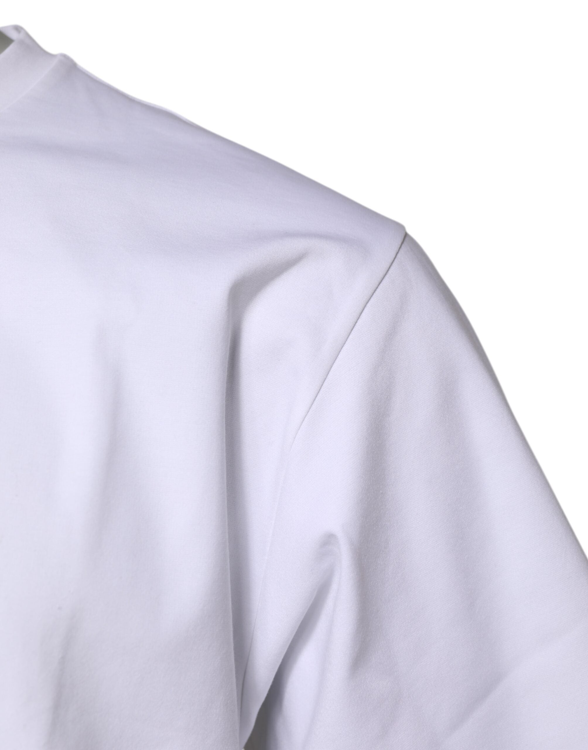 Dolce & Gabbana White Cotton Short Sleeves Crew Neck Men's T-shirt