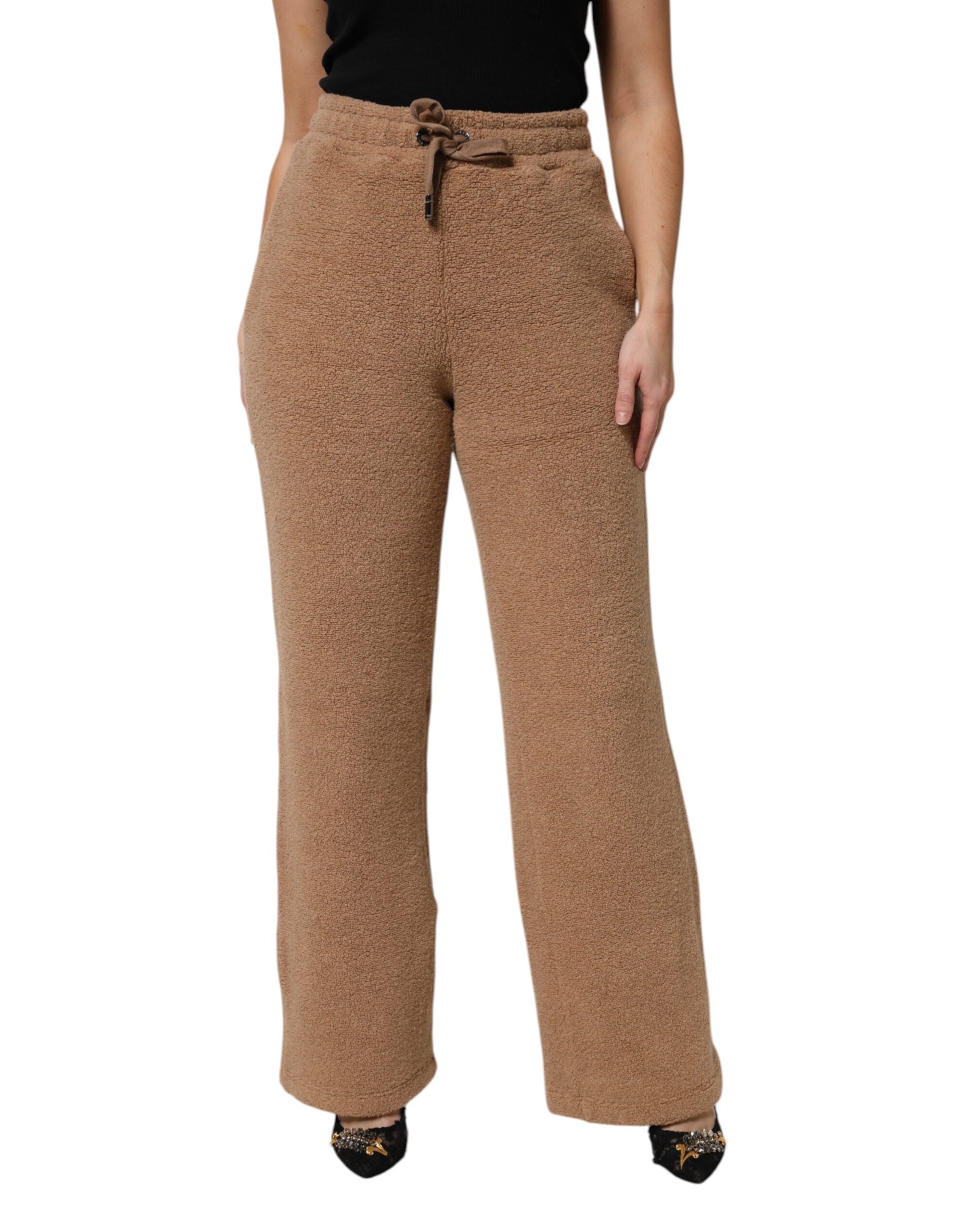 Dolce & Gabbana Brown Logo Plaque SweatWomen's Straight Women's Pants (Pre-Owned)