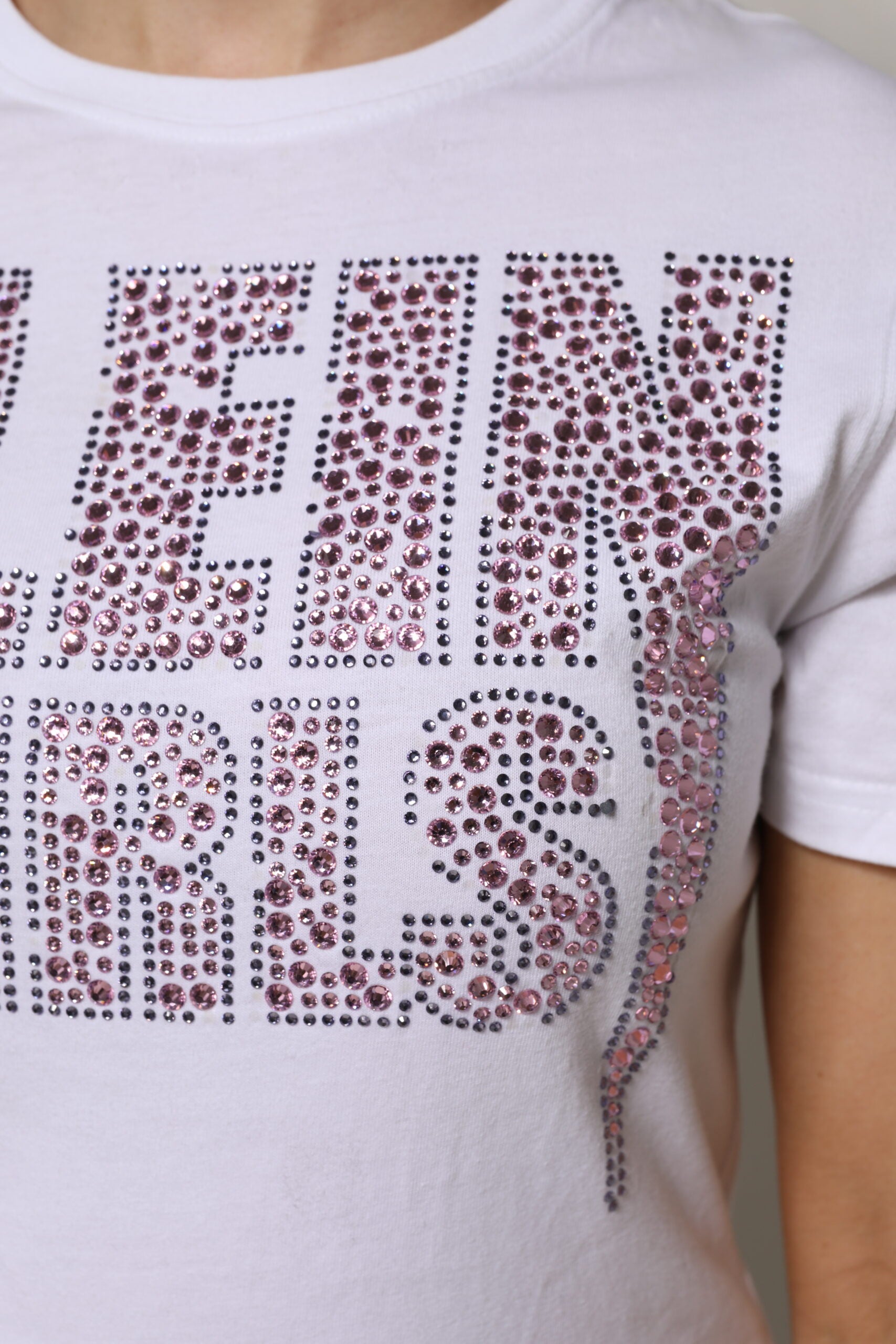 Philipp Plein White Embellished CrewNeck Short Sleeve Women's T-shirt (Pre-Owned)