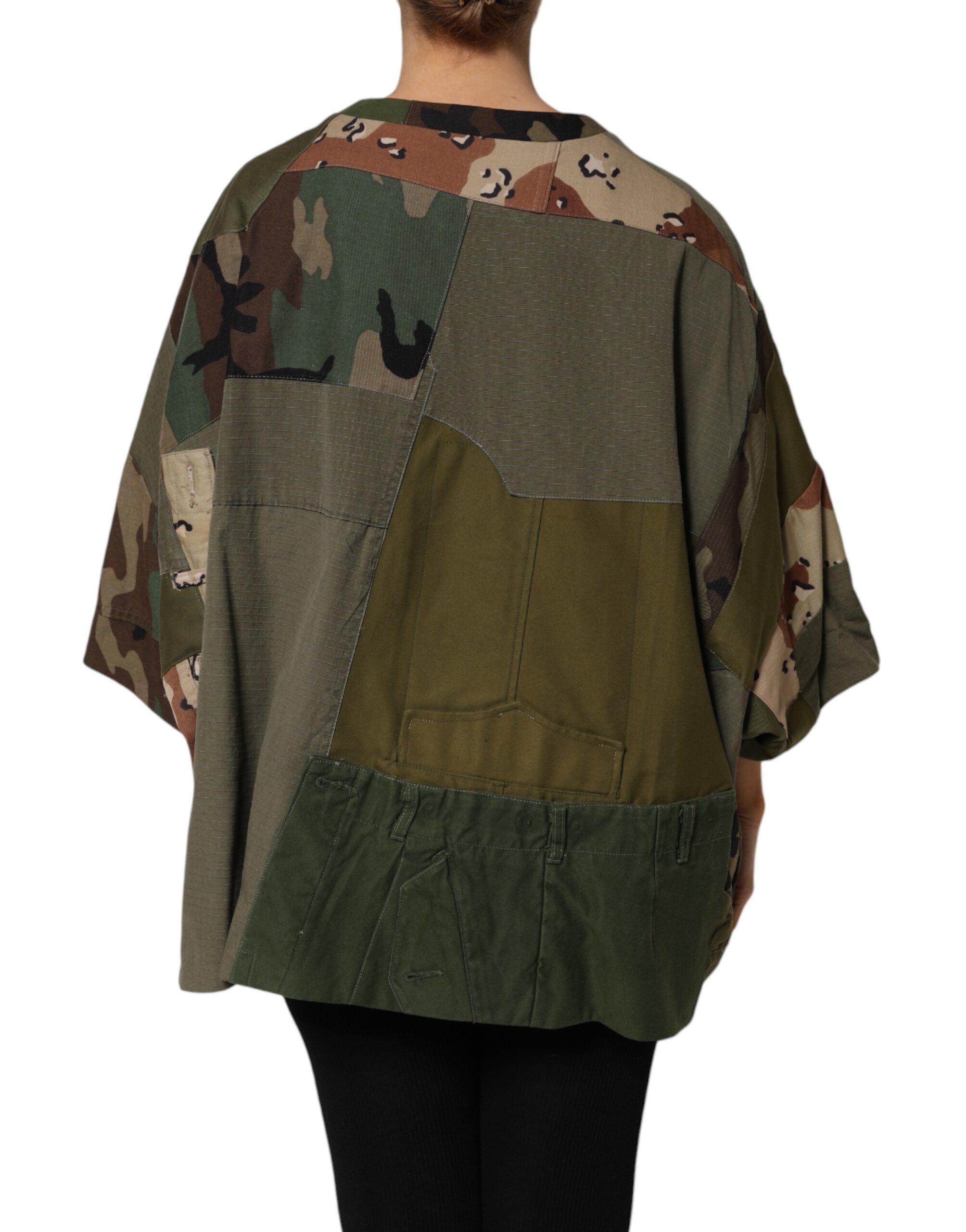 Dolce & Gabbana Multicolor Camouflage Oversized Top Women's T-shirt (Pre-Owned)