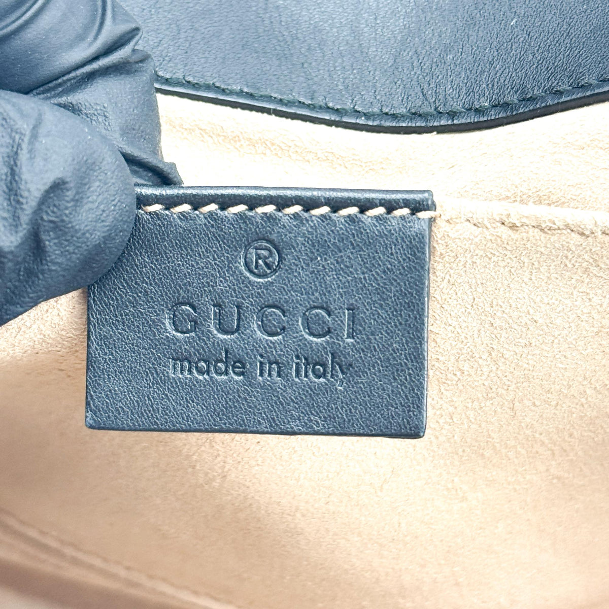 Gucci Gg Marmont Flap Matelasse Leather Black Leather Handbag (Pre-Owned)
