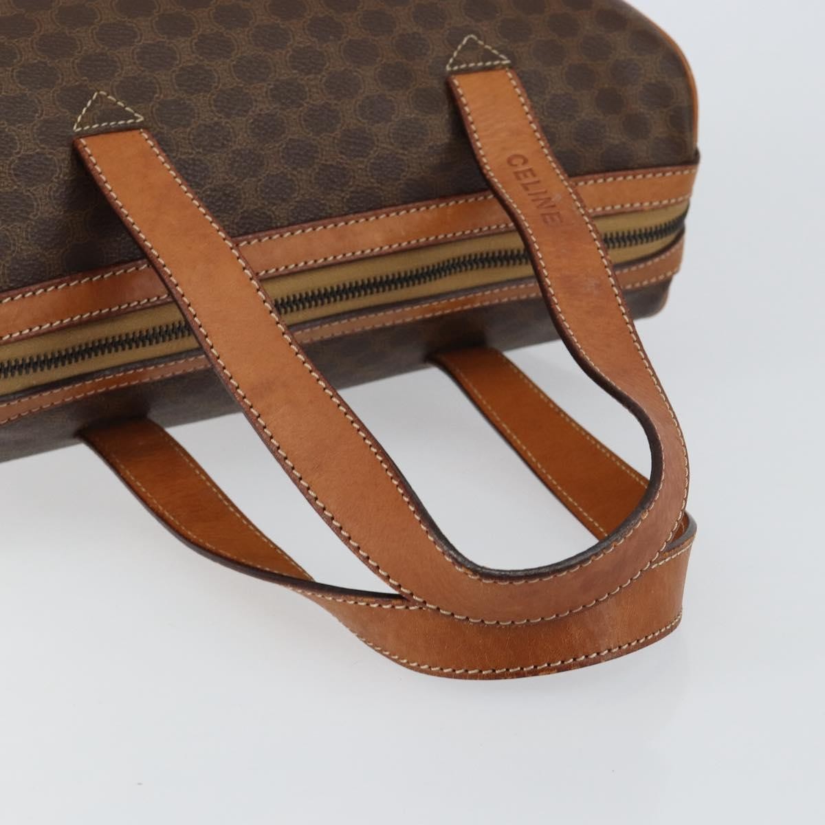 Celine Macadam Macadam With Leather Brown Canvas Shoulder Bag Bag (Pre-Owned)