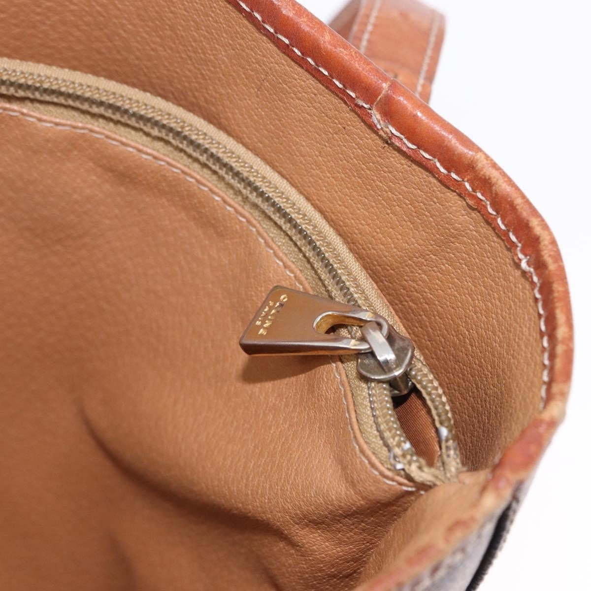 Celine Vintage Macadam Canvas Brown Canvas Handbag (Pre-Owned)