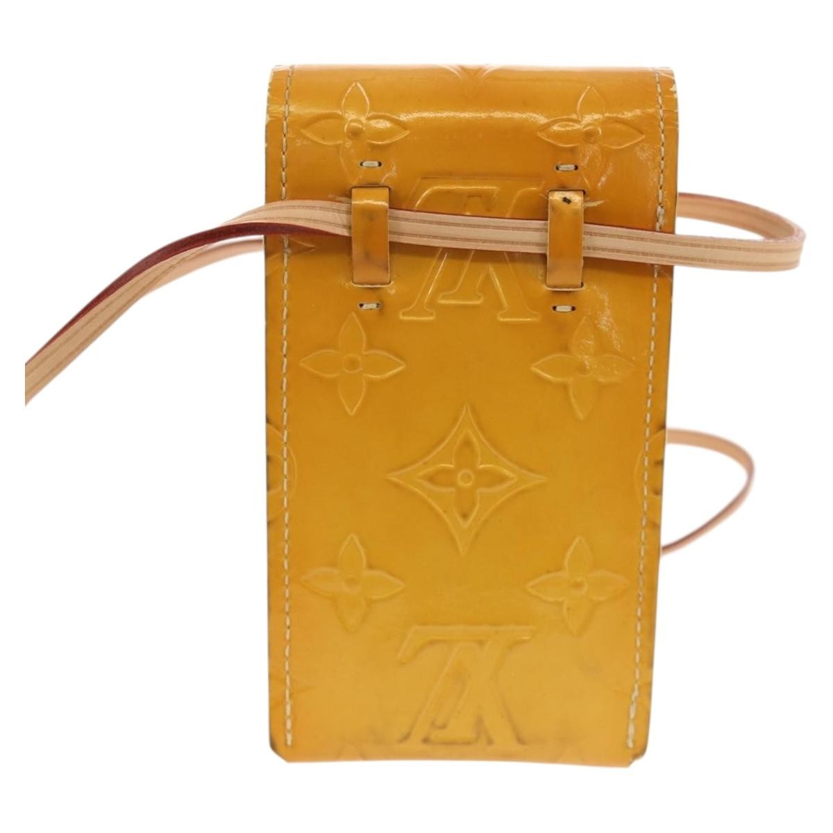 Louis Vuitton Walker Cigarette Case Holder Monogram Vernis Yellow Patent_Leather Clutche & Pouche Bag (Pre-Owned)