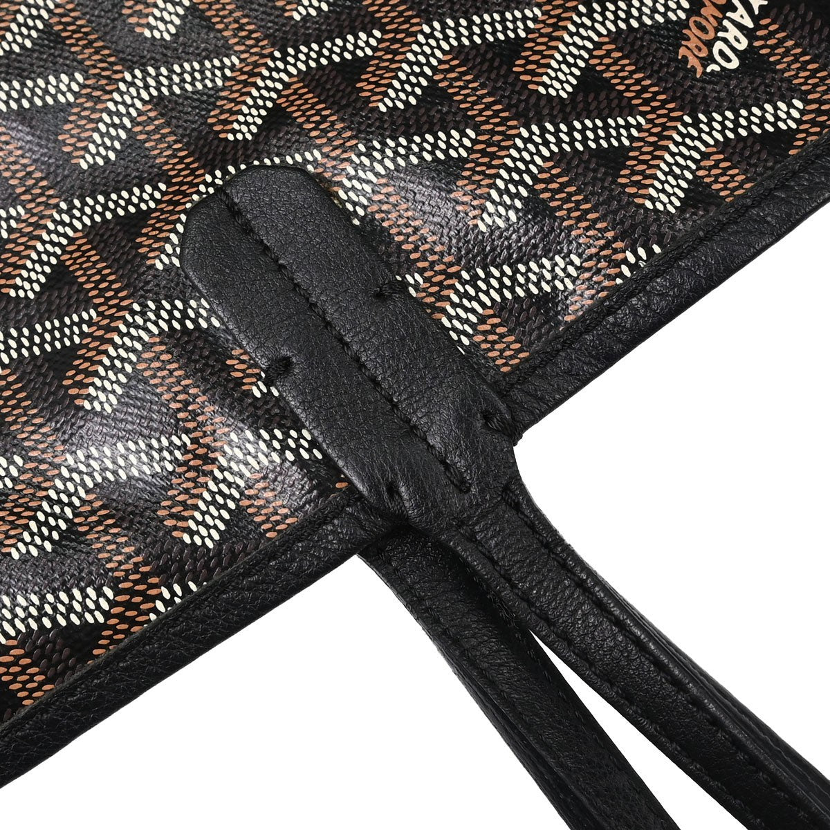 Goyard Saint Louis Coated Canvas Black Canvas Tote Bag Bag (Pre-Owned)