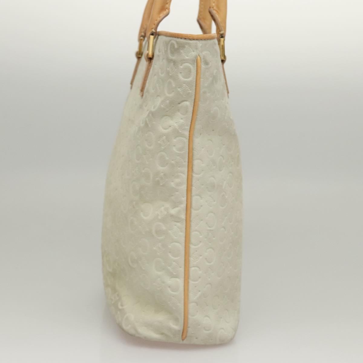 Celine Vintage Macadam C Macadam Suede White Suede Tote Bag Bag (Pre-Owned)