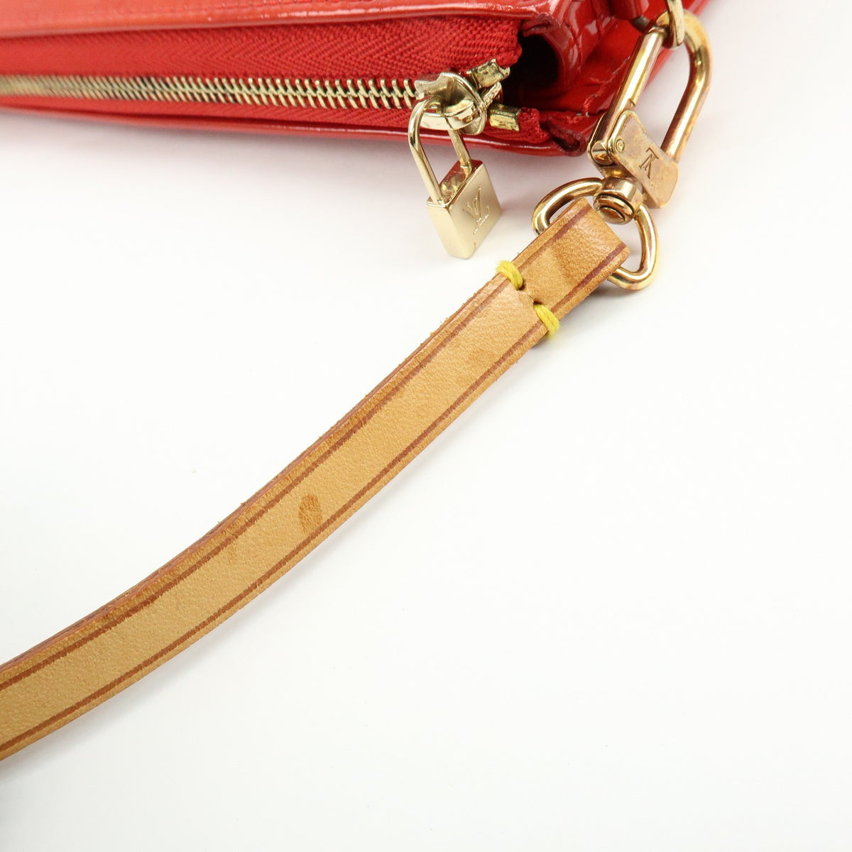Louis Vuitton Lexington Pochette Monogram Vernis Red Patent_Leather Clutche & Pouche Bag (Pre-Owned)