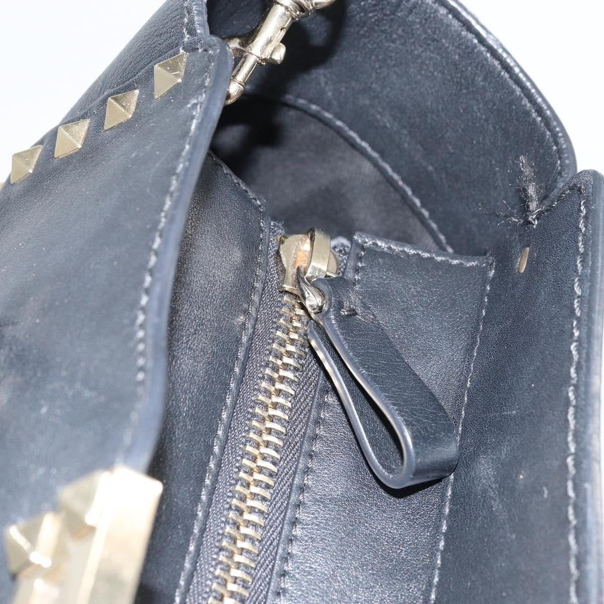 Valentino Garavani Rockstud Tote Soft Leather Black Leather Tote Bag Bag (Pre-Owned)