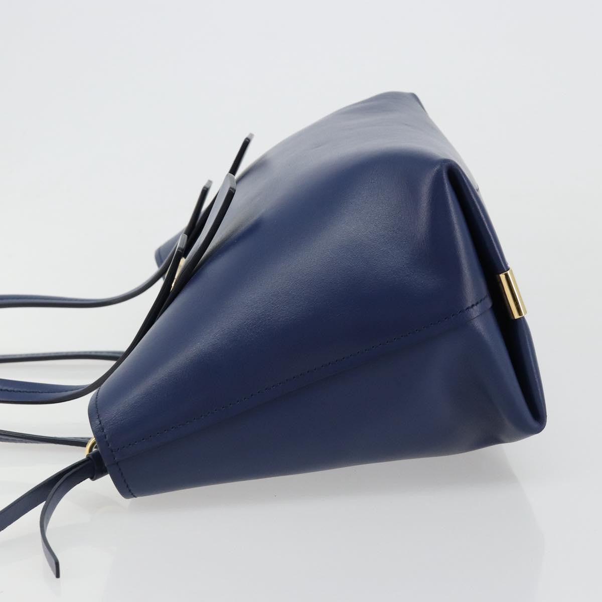 Chloe C Zipped Leather Blue Leather Tote Bag Bag (Pre-Owned)
