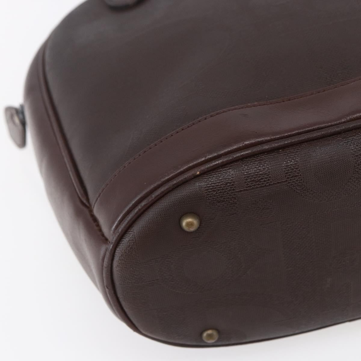Christian Dior Vintage Trotter Diorissimo Canvas Brown Pvc Handbag (Pre-Owned)