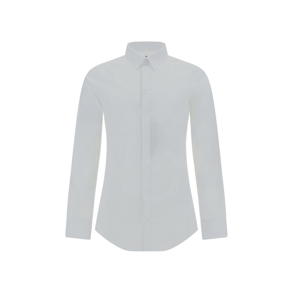 Dolce & Gabbana White Elastane Dress Men's Shirt