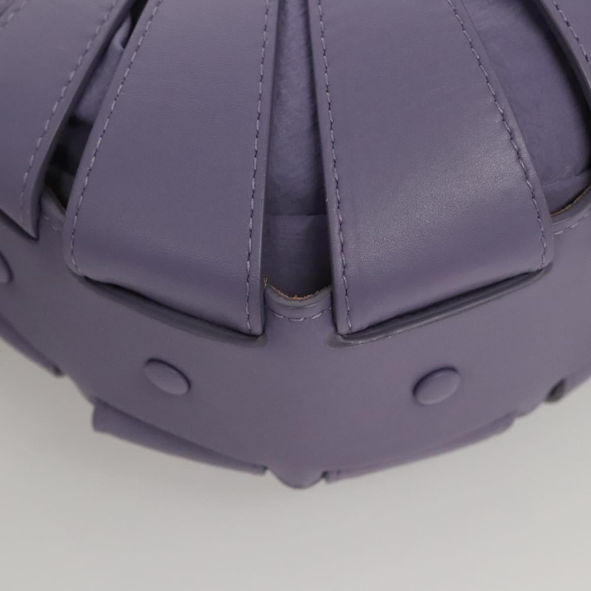 Bottega Veneta Shell Leather Purple Leather Shoulder Bag Bag (Pre-Owned)