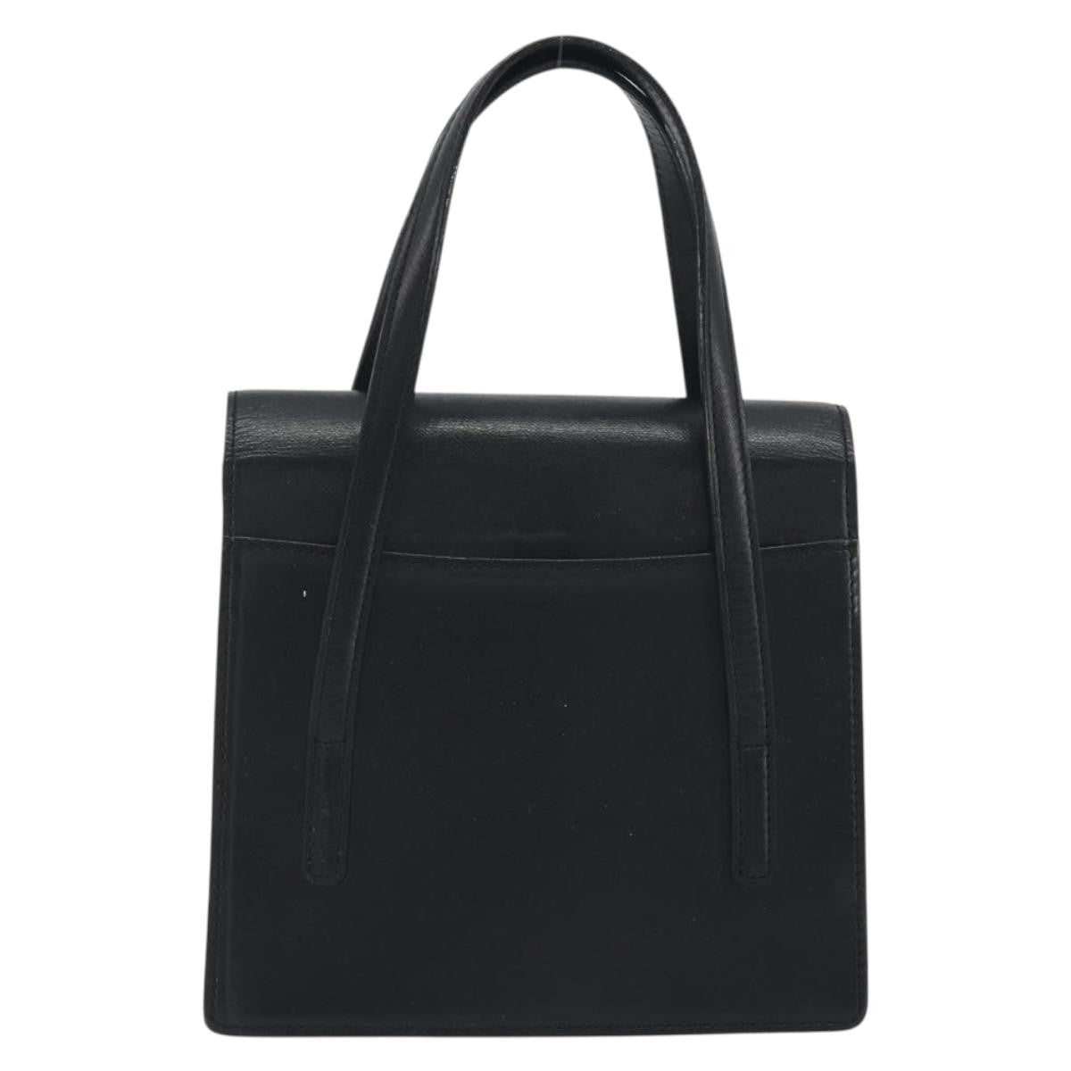 Burberry Vintage Leather Black Leather Handbag (Pre-Owned)