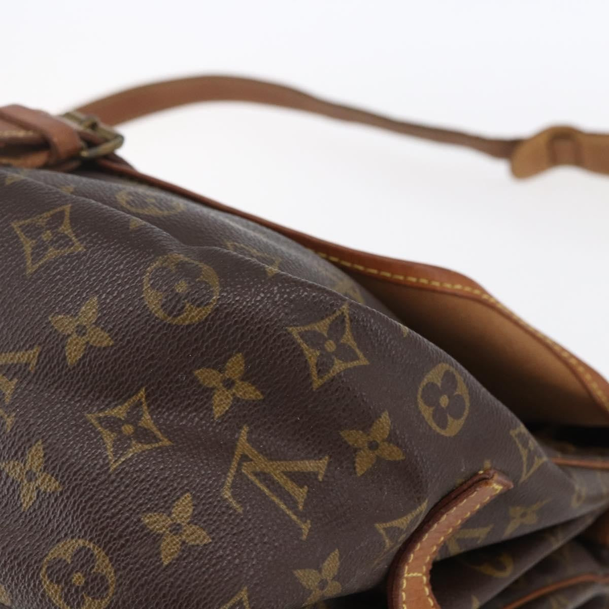 Louis Vuitton Saumur Monogram Canvas Brown Canvas Shoulder Bag Bag (Pre-Owned)
