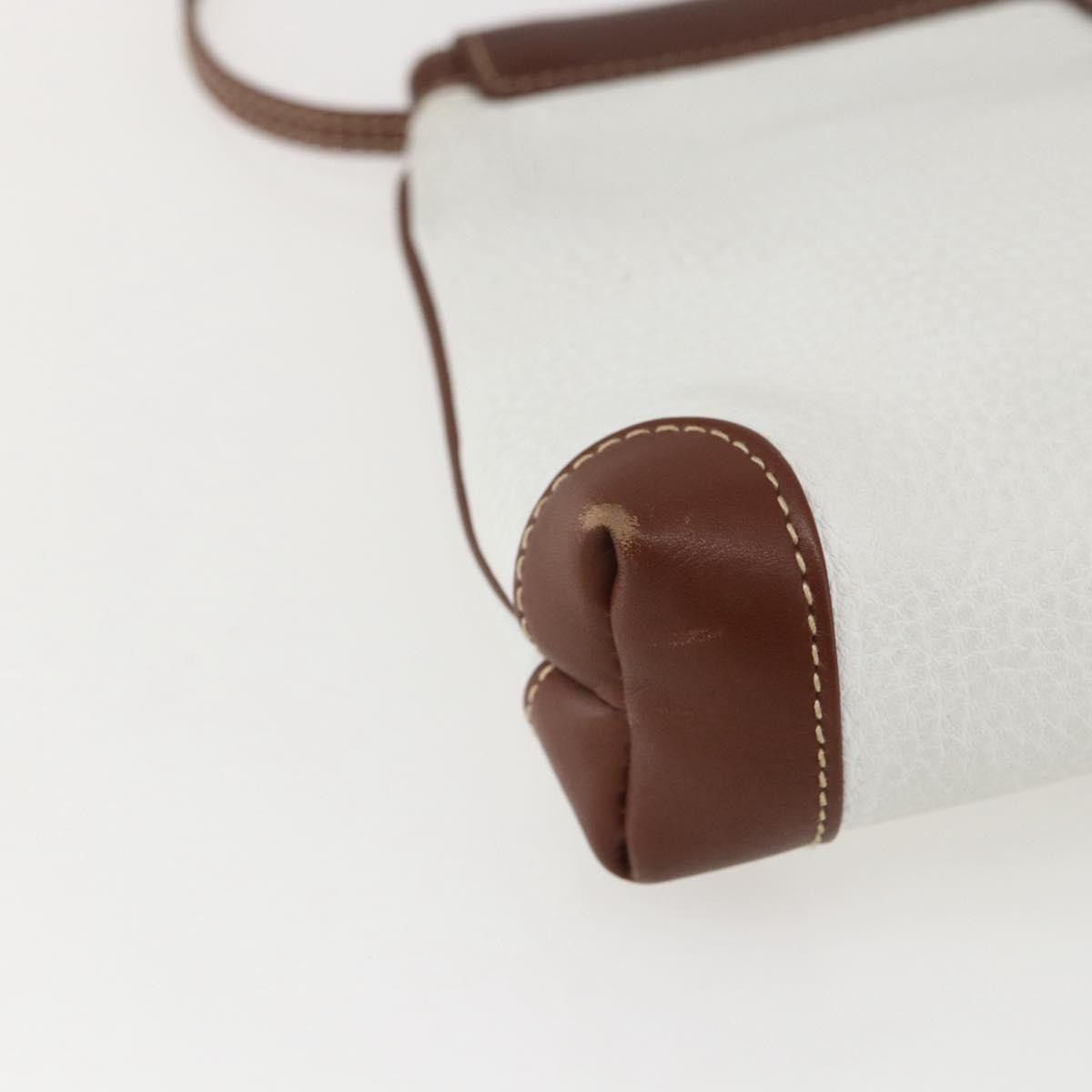 Gucci Vintage Leather White Leather Shoulder Bag Bag (Pre-Owned)