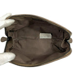 Bottega Veneta Intrecciato Gold Leather Clutch Bag (Pre-Owned)