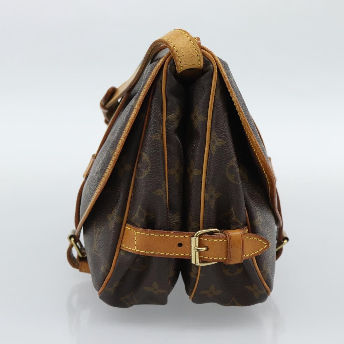 Louis Vuitton Saumur Monogram Canvas Brown Canvas Shoulder Bag Bag (Pre-Owned)
