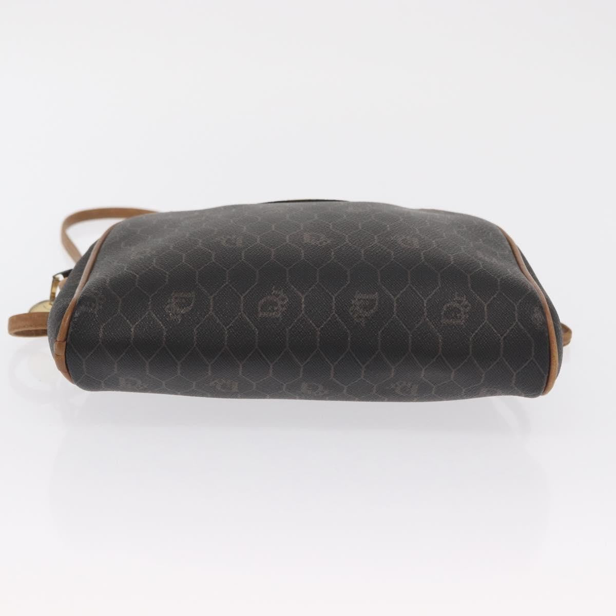 Christian Dior Vintage Honeycomb Canvas And Leather Black Canvas Shoulder Bag Bag (Pre-Owned)