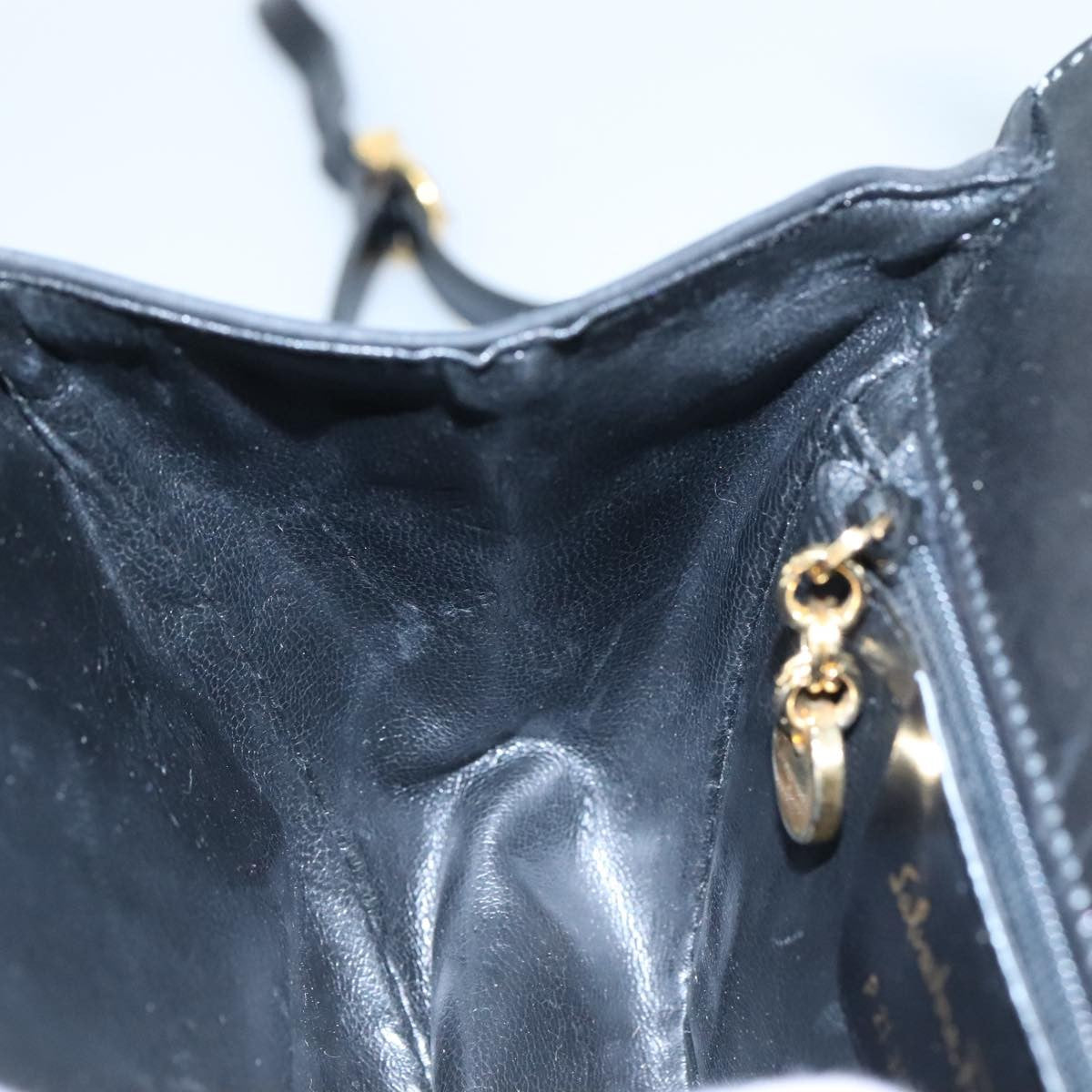 Salvatore Ferragamo Gancini Suede Black Suede Shoulder Bag Bag (Pre-Owned)