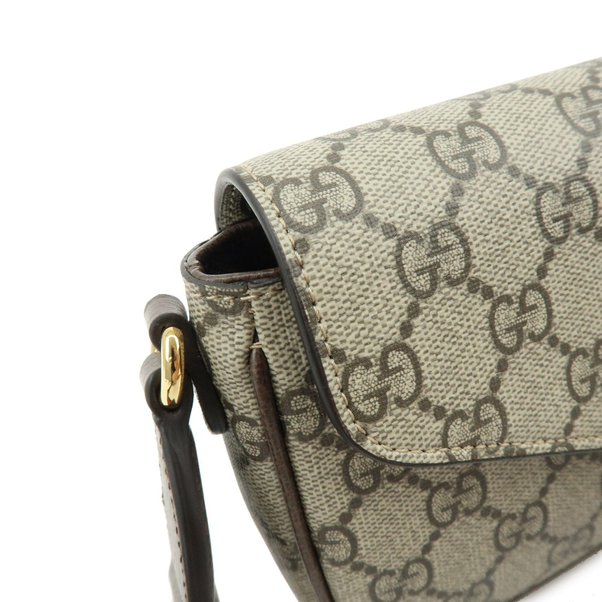 Gucci Ophidia Envelope Flap Gg Coated Canvas Beige Canvas Shoulder Bag Bag (Pre-Owned)