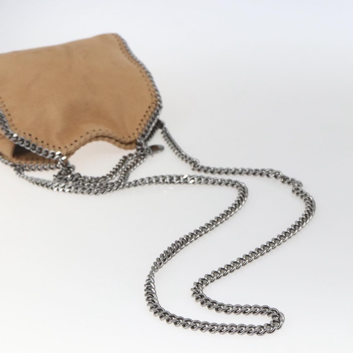 Stella Mccartney Falabella Fold Over Shaggy Deer Beige Polyester Shoulder Bag Bag (Pre-Owned)