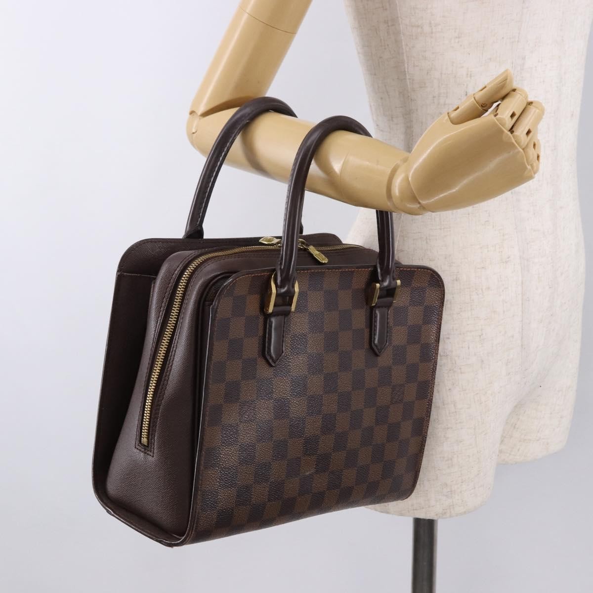 Louis Vuitton Triana Damier Brown Canvas Handbag (Pre-Owned)