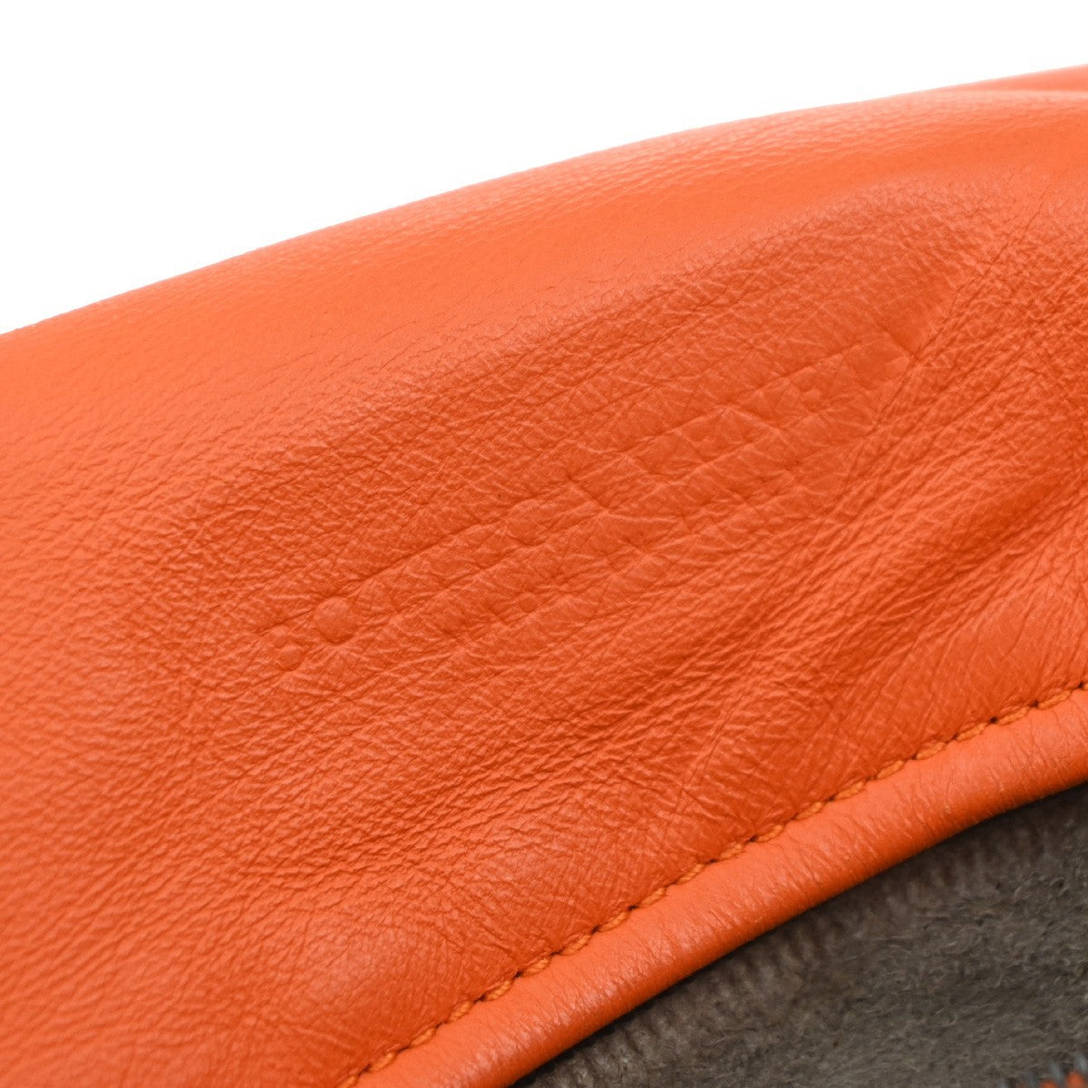 Bottega Veneta Intrecciato Shoulder Leather Orange Leather Handbag (Pre-Owned)