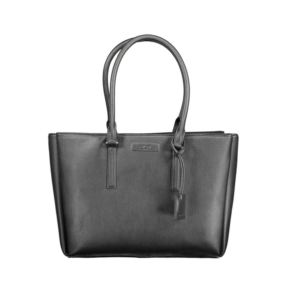 Calvin Klein Black Polyurethane Women Shoulder Women's Bag