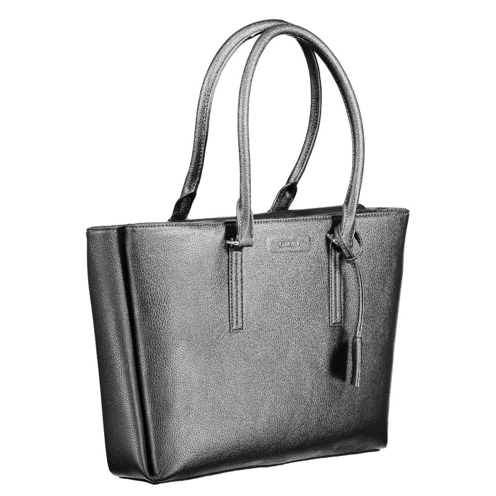 Calvin Klein Black Polyurethane Women Shoulder Women's Bag
