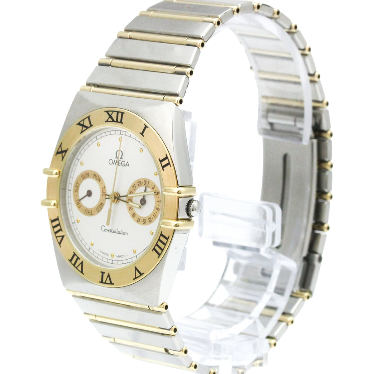 Omega Constellation Quartz Stainless Steel And Yellow Gold Watch (Pre-Owned)