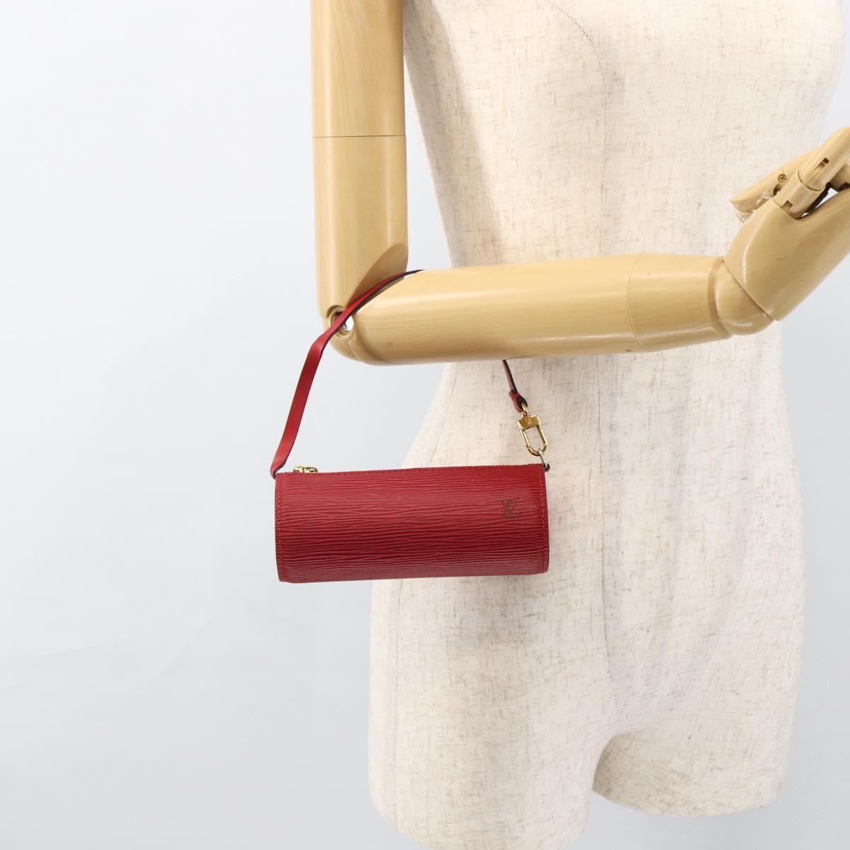Louis Vuitton Soufflot Pochette Epi Leather Red Leather Clutche & Pouche Bag (Pre-Owned)
